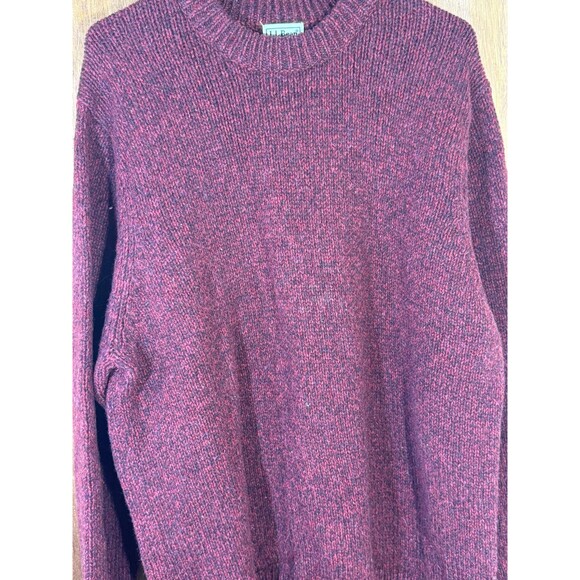 Vintage LL Bean Mens Sweater XL Regular Lamb’s Wool Cardigan Pullover Crewneck - Picture 4 of 8